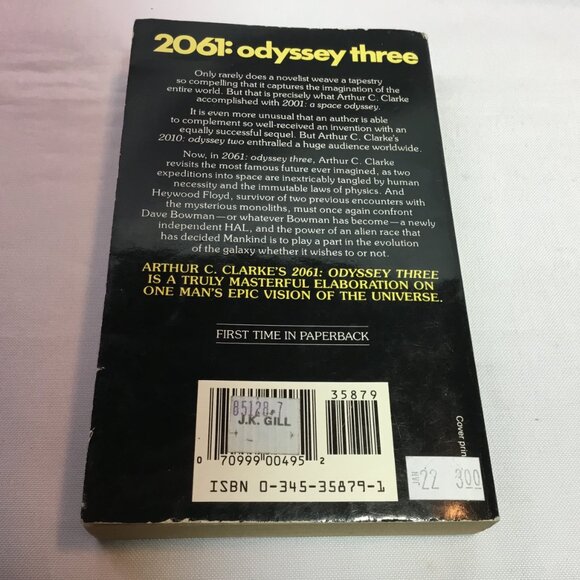 2061: Odyssey Three; Space Odyssey Series - paperback, 0345358791, Clarke - Picture 2 of 7